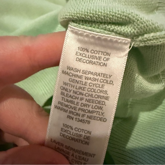 Vineyard Vines Garment-Dyed Cotton Long Sleeve Crewneck Sweater in Mint‎ Green L - Picture 6 of 9